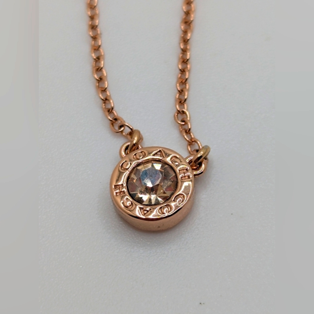 NWOT Coach Rose Gold Necklace - Picture 1 of 5